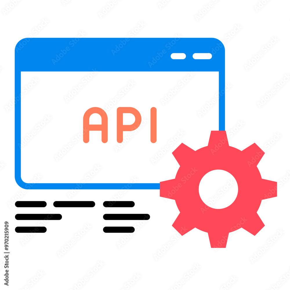 API integration Icon, Tech bussines