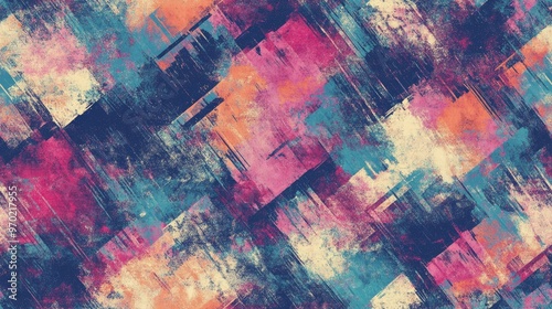 Multicolored seamless grunge pattern