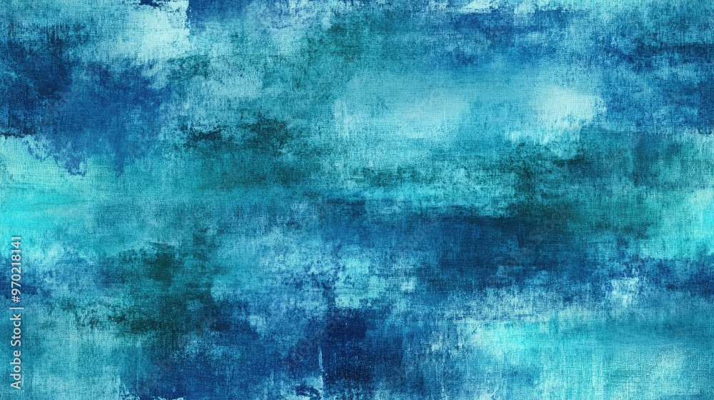Obraz premium Blue Grain Paint Green Pattern Print Ethnic Ink in Green Watercolor Blue Dye Blue Gradient Tie Dye Bright Hand Batik Tribal Print in Sea Tones Dyed Green Texture Sky Ink Brush Stroke Ocean Dye Tec