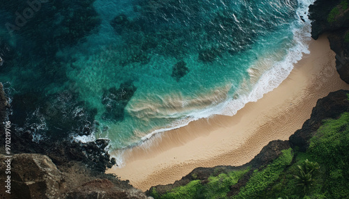 Fototapeta Naklejka Na Ścianę i Meble -  Maui, Hawaii, tropical island, paradise, ocean, vacation photo, typical place