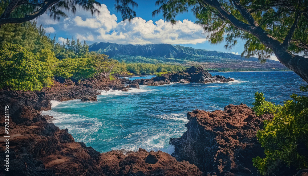 Maui, Hawaii, tropical island, paradise, ocean, vacation photo, typical place Maui, Hawaii, tropical island, paradise, ocean, vacation photo, typical place