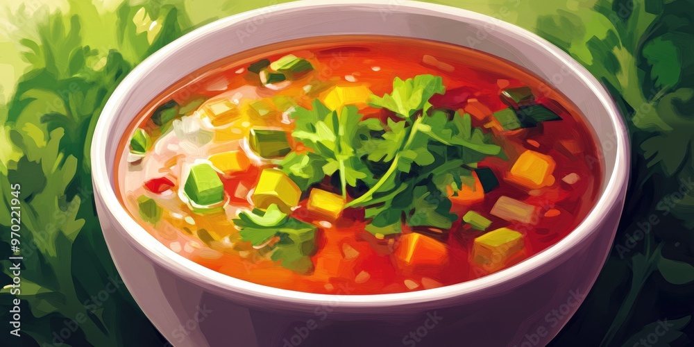 Vegetable soup image suitable for various design projects Vegetable soup image suitable for various design projects