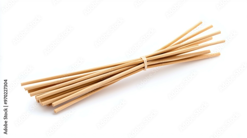 A bunch of sticks are tied together A bunch of sticks are tied together