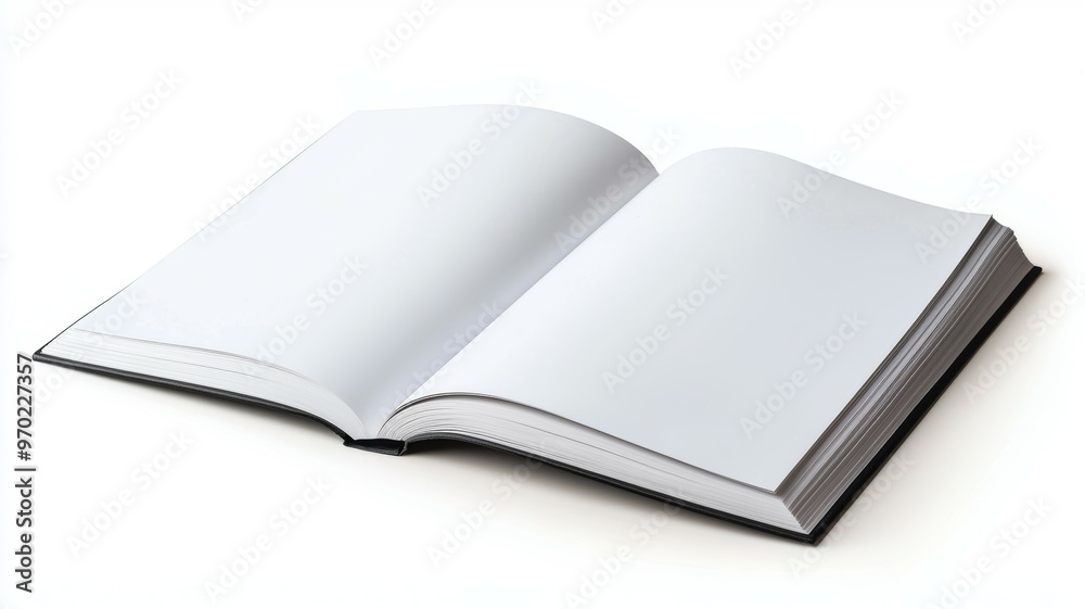 A book is open to a blank page A book is open to a blank page