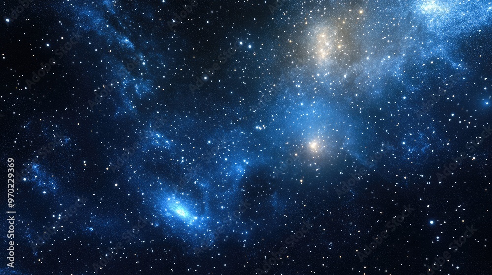 Obraz premium 3D rendering of a night sky filled with stars and galaxies showcasing the beauty of the universe in an outer space scene