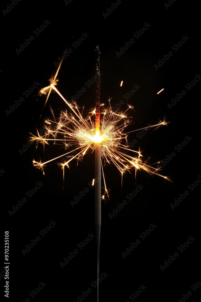 Sparkler isolated on black background Sparkler isolated on black background