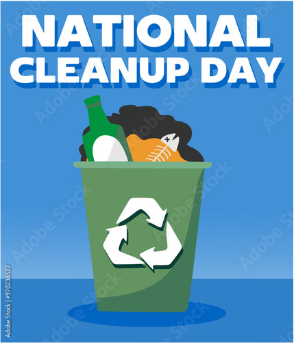 national cleanup day on white background