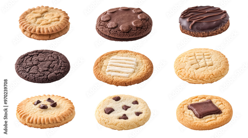 assorted homemade cookies collection isolated on transparent background assorted homemade cookies collection isolated on transparent background