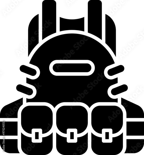 Safety vest military icon