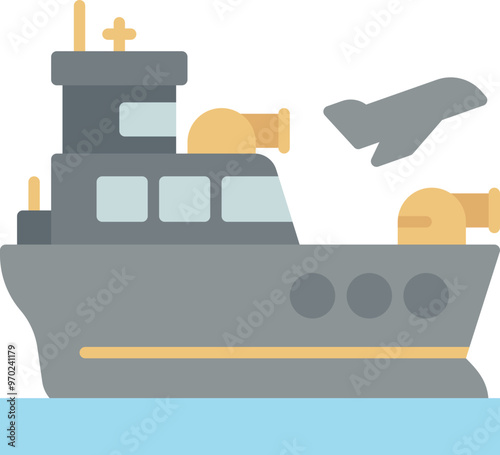 Navy warship icon