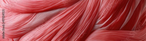 Close-up view of flowing pink texture, highlighting smooth curves and vibrant tones, perfect for artistic and abstract designs.