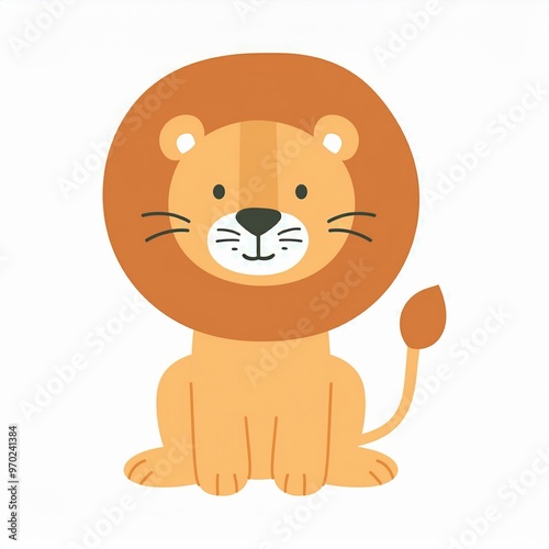 lion illustration isolated on white