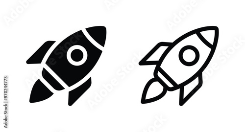 rocket icon vector. rocket signs icons. Rocket launched 