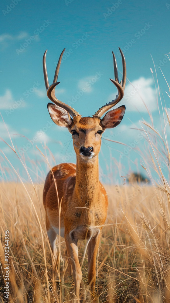 Obraz premium close-up of deer in the savanna. World Wildlife Day
