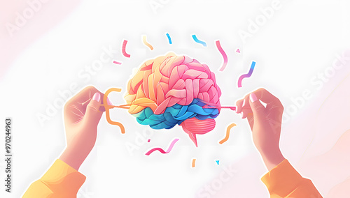Creative Thinking Depicted by Knitting Brain