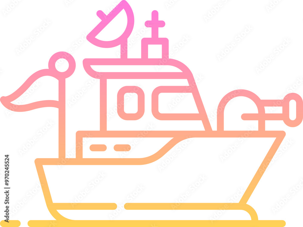 Naklejka premium Warship icon
