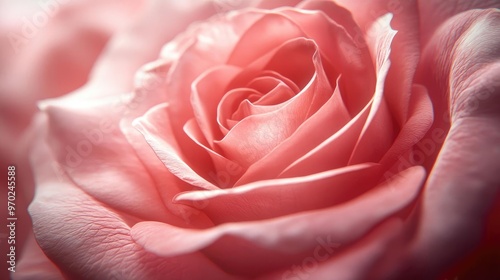 Delicate pink rose with soft petals, showcasing beauty and elegance in nature, perfect for floral and romantic themes.