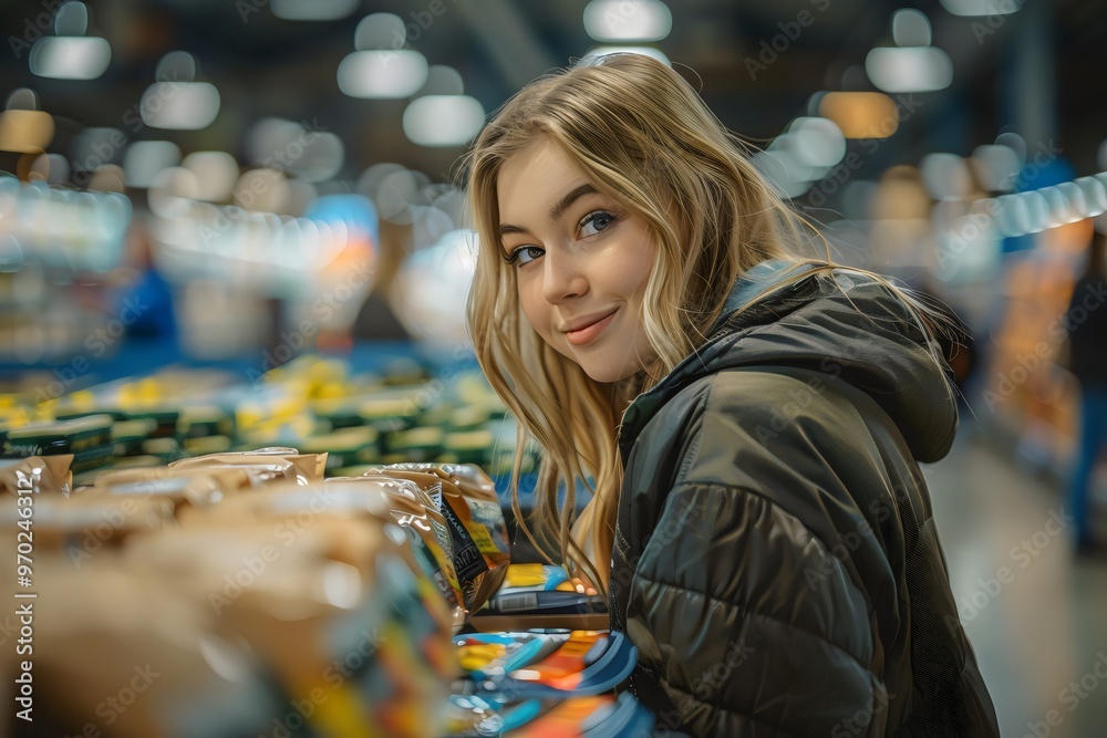 A beautiful girl in the market UHD wallpaper A beautiful girl in the market UHD wallpaper