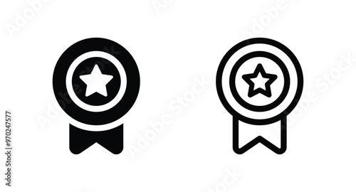 Approval , verified, quality symbol. Certified, qualified medal icon vector.