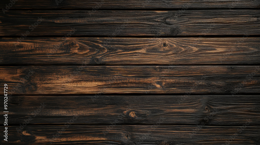 Dark rustic wooden planks with a natural grain pattern background Dark rustic wooden planks with a natural grain pattern background