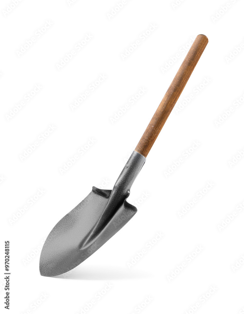 One camping shovel isolated on white. Hand tool One camping shovel isolated on white. Hand tool