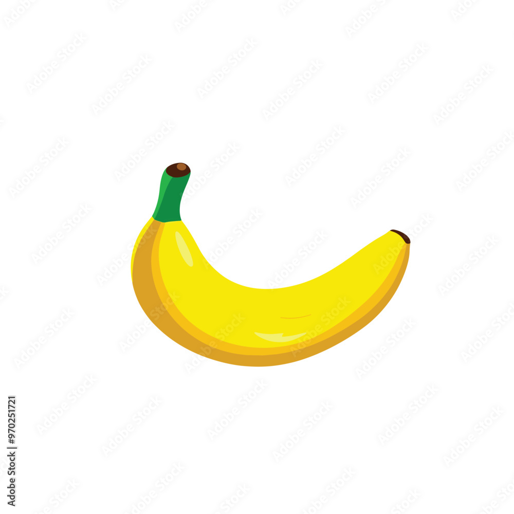banana fruit isolated on white background. Modern minimalist abstract style. Flat 2d design. Vector banana fruit isolated on white background. Modern minimalist abstract style. Flat 2d design. Vector