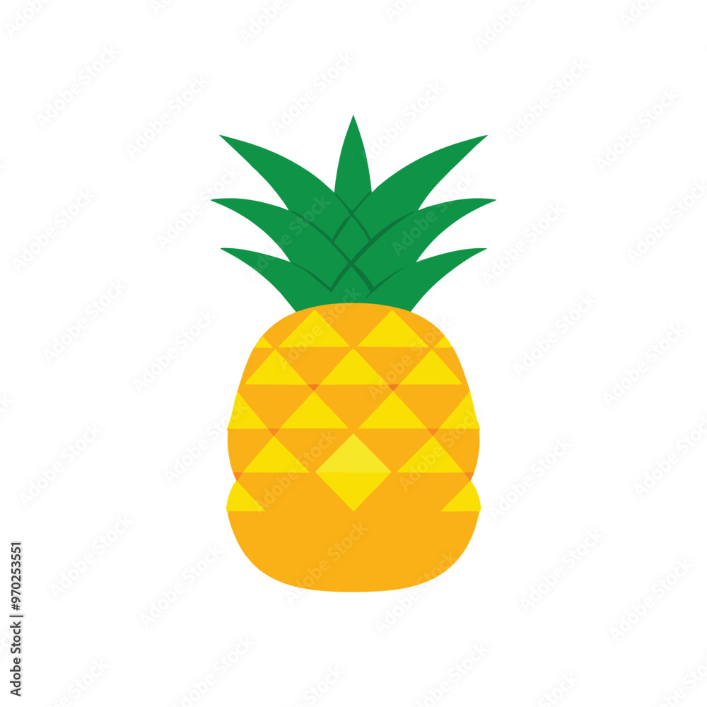 pineapple fruit isolated on white background. Modern minimalist abstract style. Flat 2d design. Vector pineapple fruit isolated on white background. Modern minimalist abstract style. Flat 2d design. Vector