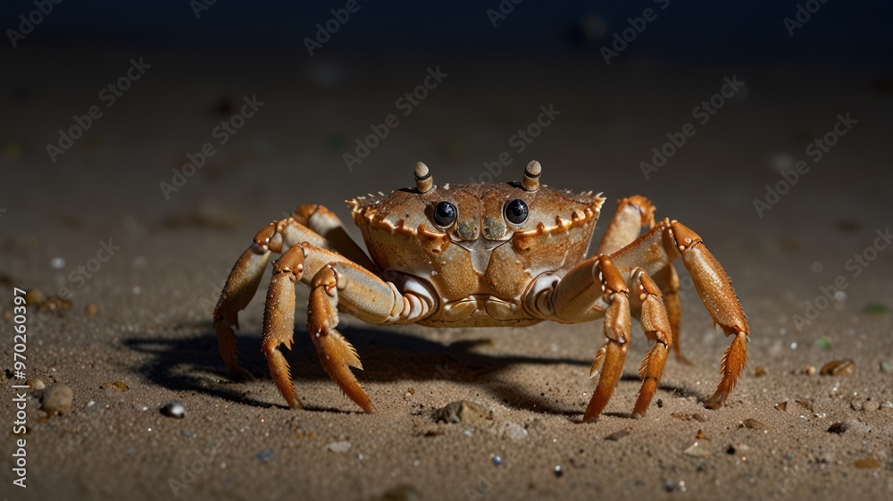 A Close-up of a Crab on the Beach A Close-up of a Crab on the Beach