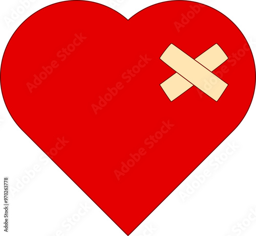 Wounded Heart Symbol Representing Healing and Resilience