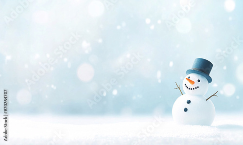 snowman in the snow. generative ai