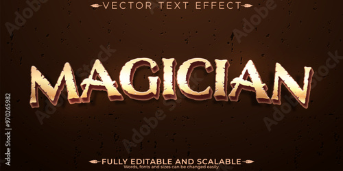 Magician editable text effect, editable magic and illusion text style