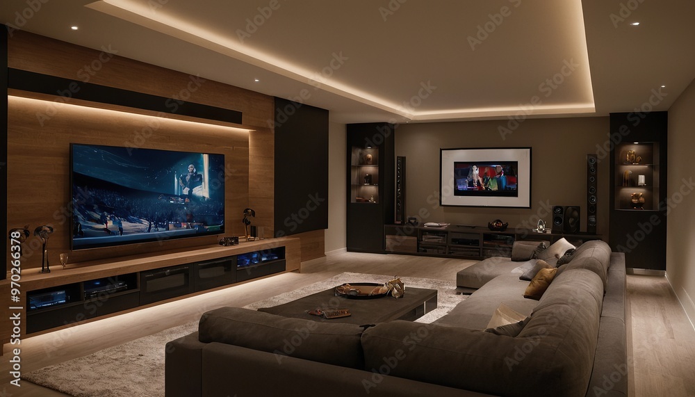 Modern minimalist living room with eco fireplace. Modern living room with sofa and television 31 Modern minimalist living room with eco fireplace. Modern living room with sofa and television 31
