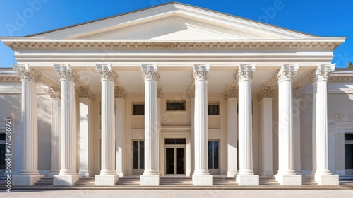 Historical museum with grand columns and a symmetrical facade