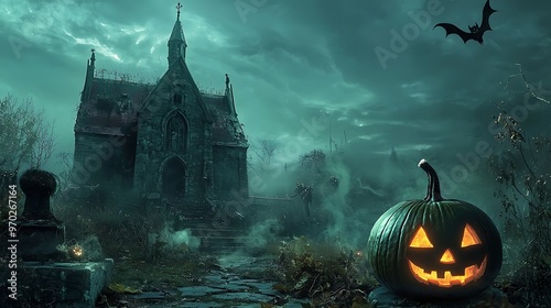 Seasonal Halloween decor with Gothic design and spooky themes