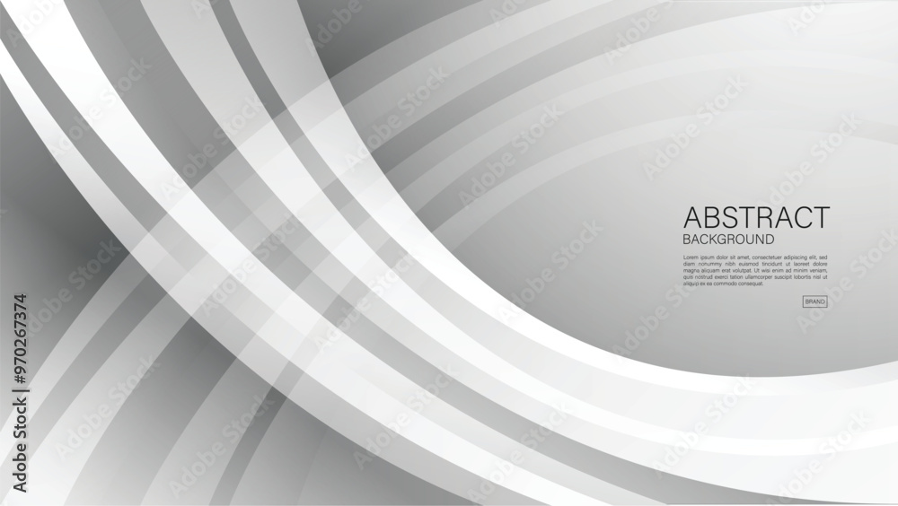 Gray abstract background, white wave background design, silver abstract background, Geometric vector, Silver texture, cover design, flyer, poster, advertisement, decoration wallpaper, book cover
