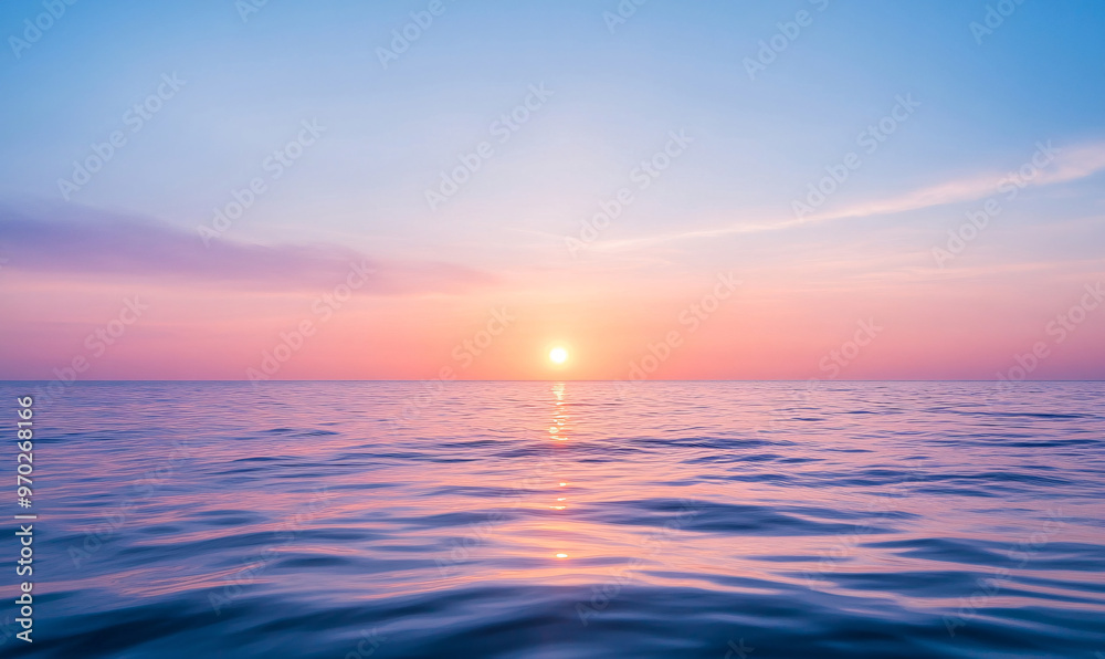 Obraz premium sunset over the sea-generative ai