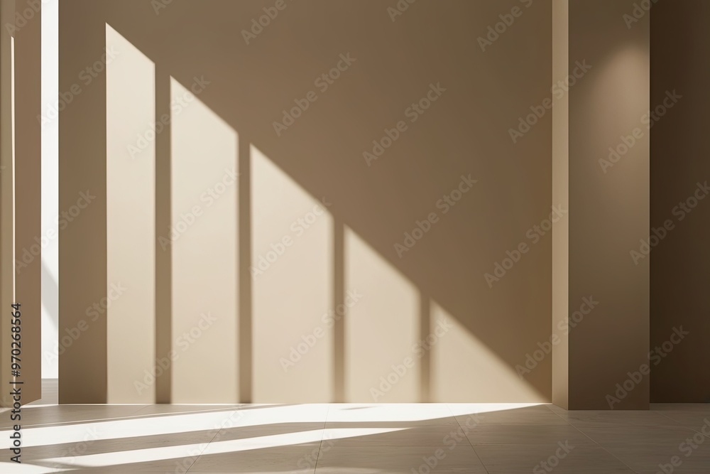 Fototapeta premium Elegant Beige Background for Premium Presentations with Soft Light and Shadow Effects