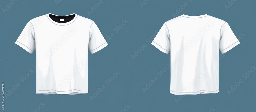Plain White T Shirt For Design Front And Back Views Plain White T Shirt For Design Front And Back Views