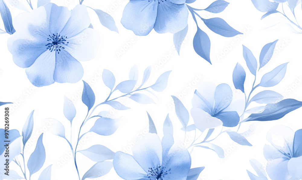 Fototapeta premium seamless pattern with flowers-generative ai