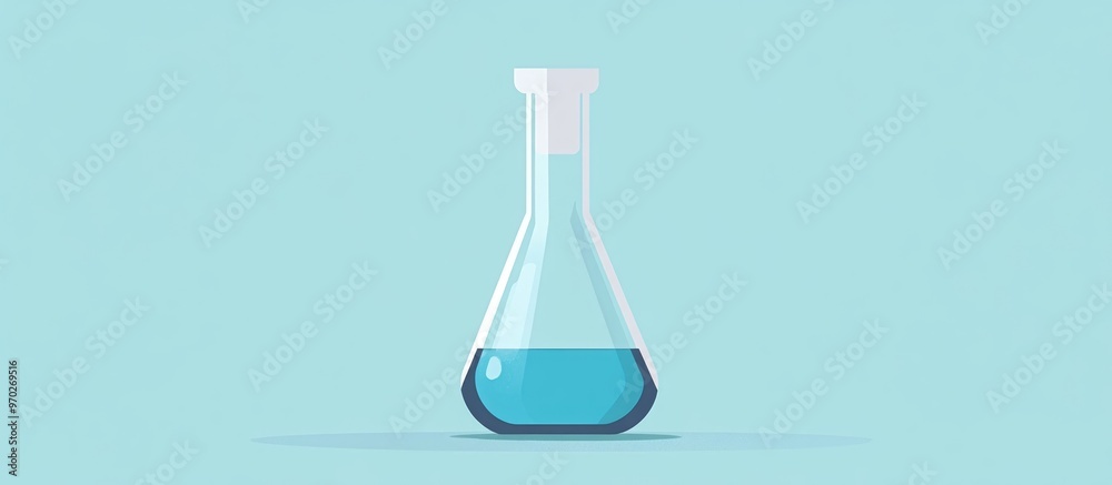 Test Tube With Turquoise Liquid In Laboratory Setting Test Tube With Turquoise Liquid In Laboratory Setting