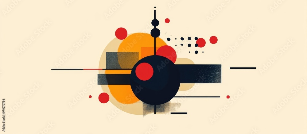 Obraz premium Abstract Representation Of Bomb Symbolizing Terrorism And Conflict