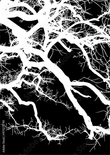 silueta arbol, arbusto, hojas, ramas, otoño, ilustracion, bosques, naturaleza, sequia, atmosfera