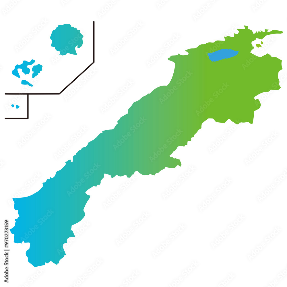Fototapeta premium 島根県 地図 アイコン 観光 素材