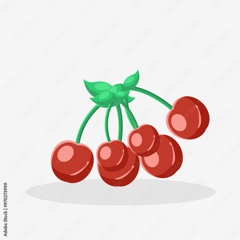 Obraz premium Flat illustration fresh apple, healthy breakfast