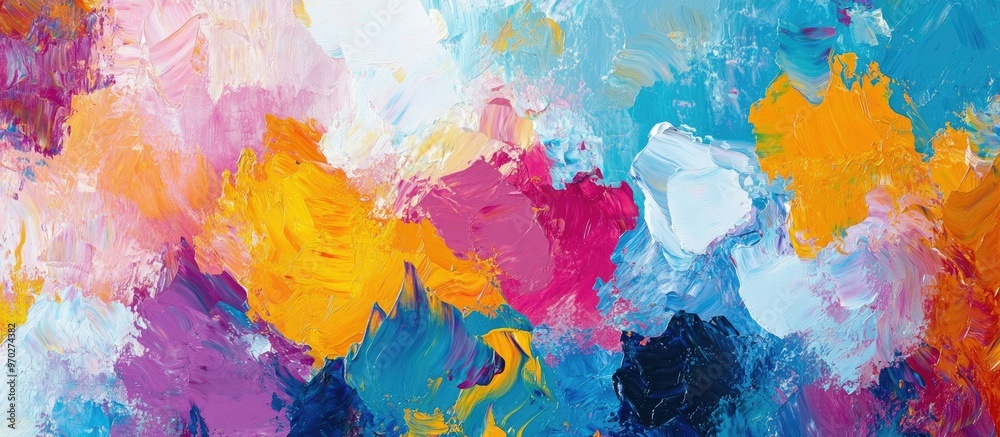 Abstract oil painting with vibrant colors featuring impressionist and surrealist elements Ideal for wall decor as a poster Unique hand drawn texture design Abstract oil painting with vibrant colors featuring impressionist and surrealist elements Ideal for wall decor as a poster Unique hand drawn texture design