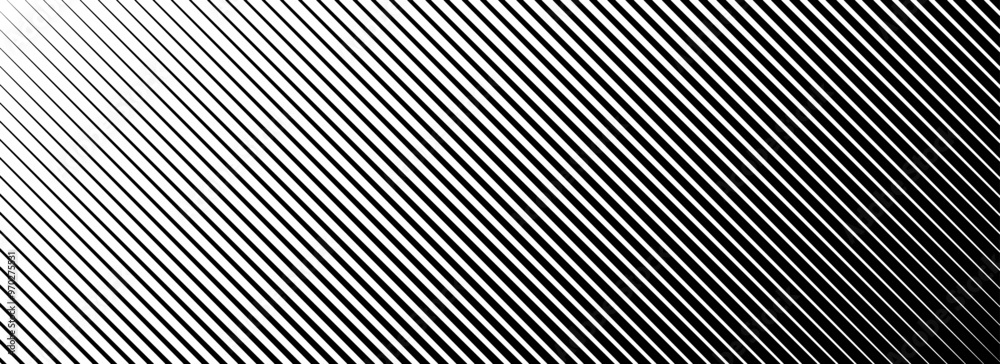 Diagonal thin line halftone gradation texture. Fade oblique stripe gradient background. Black slant lines pattern backdrop. Vanishing parallel stripes wallpaper for overlay, print, cover. Vector Diagonal thin line halftone gradation texture. Fade oblique stripe gradient background. Black slant lines pattern backdrop. Vanishing parallel stripes wallpaper for overlay, print, cover. Vector