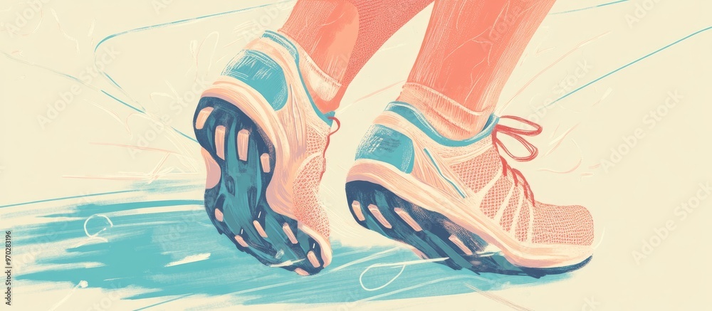 Obraz premium Plantar Fasciitis and related heel pain can affect foot bones toes and arches leading to sports injuries and conditions like flat feet tendon tightness and bone spur issues
