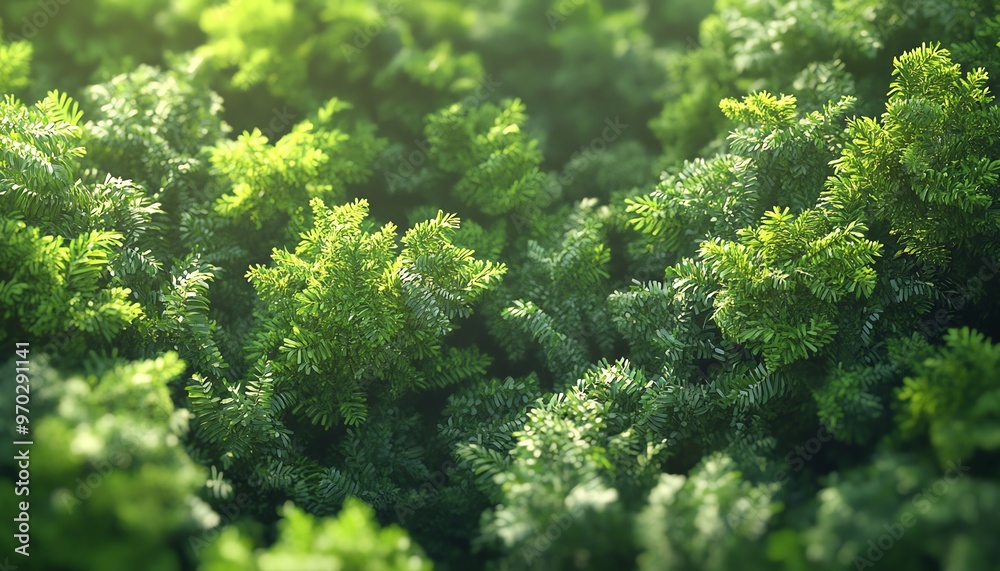 Fototapeta premium A breathtaking birds-eye view of a lush green forest