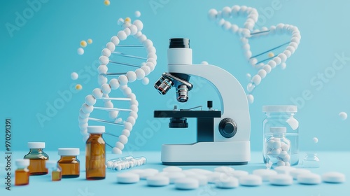 Wallpaper Mural Microscope and Laboratory Equipment for Scientific Research and Medical Analysis Torontodigital.ca