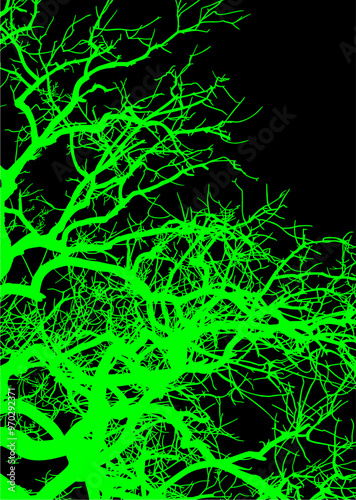 silueta arbol, arbusto, hojas, ramas, otoño, ilustracion, bosques, naturaleza, sequia, atmosfera